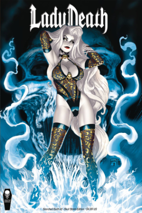 Lady Death Scorched Earth # 2 (Coffin Comics 2020) Skull Storm Variant Lady Death Scorched Earth # 2 (Coffin Comics 2020) Skull Storm Variant