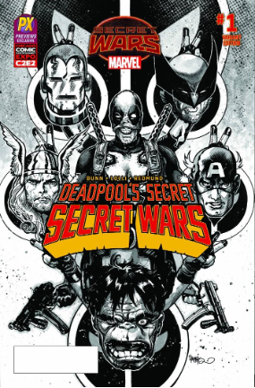 Deadpool's Secret Secret Wars # 1 (Marvel Comics 2015) C2E2 PX Inked Variant