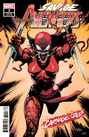 Savage Avengers #  3 (Marvel Comics 2019) Carnage-ized Variant Cover