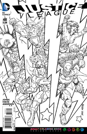 Justice League (2015) # 48 (DC Comics 2015) Coloring Book Variant Cover Justice League (2015) # 48 (DC Comics 2015) Coloring Book Variant Cover